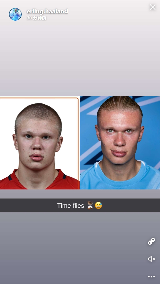 少了青涩，多了霸气！哈兰德晒U17欧洲杯照片：光阴似箭⌛😅