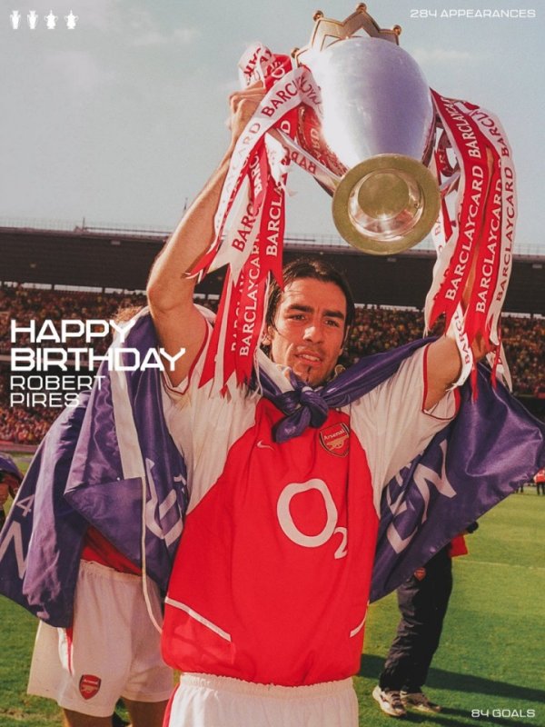 阿森纳官方晒照,祝贺名宿皮雷52岁生日 阿森纳官方晒照,祝贺名宿皮雷52岁生日