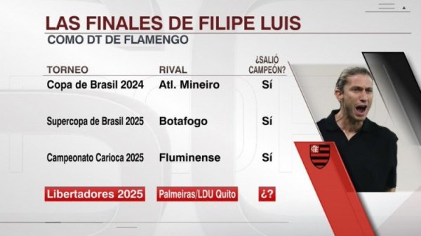 晋级下一轮  解放者杯总决赛  ！费利佩-路易斯执教弗拉门戈3场总决赛  全部取胜