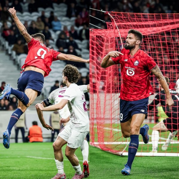 飞翔的大吉鲁💪吉鲁高高跃起顶球制胜，近39岁高龄回欧洲5场3球